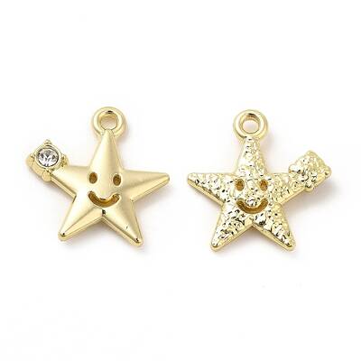 Rack Plating Alloy Rhinestone Pendants