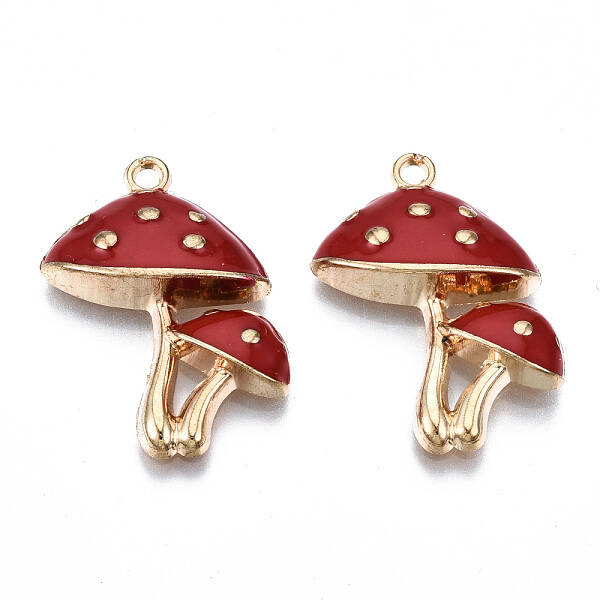 Autumn Theme Eco-Friendly Alloy Enamel Pendants