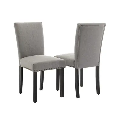 Garvee Upholstered Dining Chairs Set of 2, Fabric Parsons Accent Dining Chair with Nailhead Trim, Solid Wood Legs, Rubber Pad...