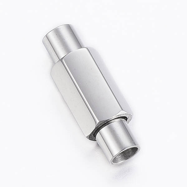Tarnish Resistant Smooth 304 Stainless Steel Magnetic Clasps with Glue-in Ends