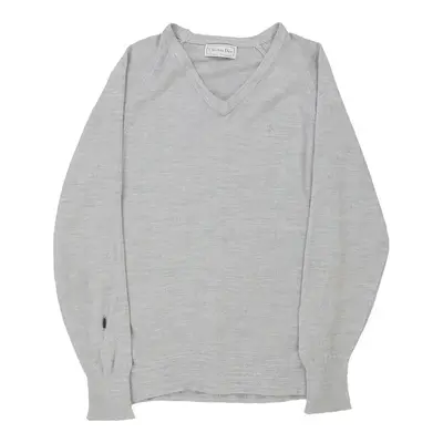 Christian Dior Jumper - Medium Grey Wool | Size: medium