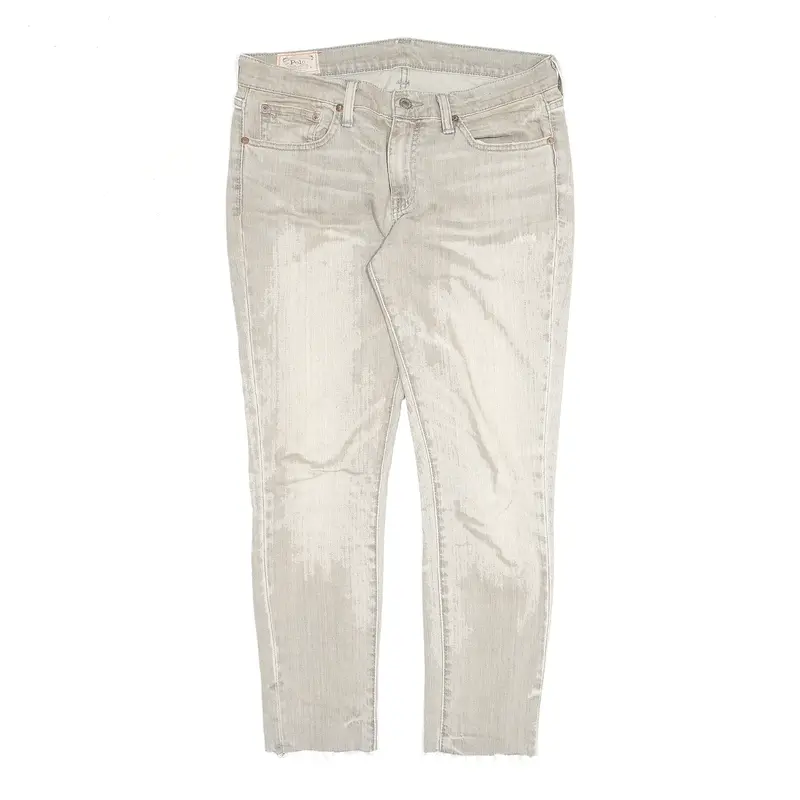 POLO RALPH LAUREN Tompkins Grey Slim Skinny Distressed Jeans Womens W30 L26