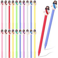 Mini Jesus Figures Pen Bible Verse Ballpoint Pen with Inspirational Quotes Back to School Supplies Creative Religious Baptism...