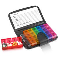 Weekly Travel Pill Organizer - Prescription and Medication Wallet Pill Box Reminder, a Extra Large Pill Container Dispenser C...