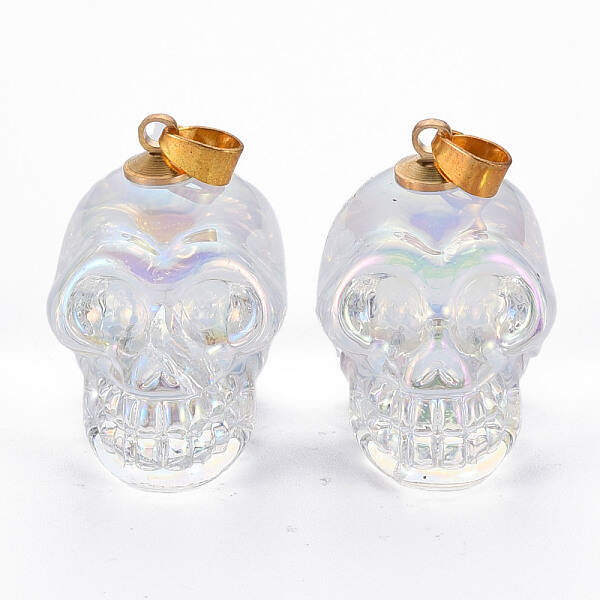 Electroplate K9 Glass Pendants