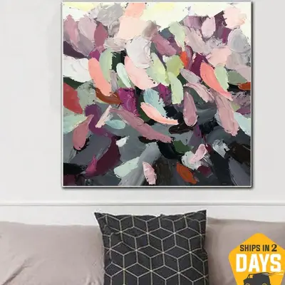 Abstract Colorful Painting Original Abstract Painting Colorful Oil Painting Contemporary Art Modern Artwork Decor | PEACOCK F...