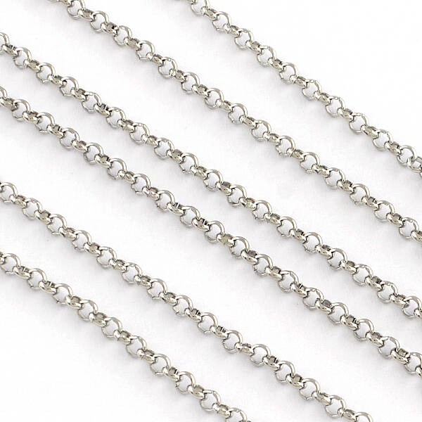 Tarnish Resistant 201 Stainless Steel Unwelded Rolo Chains
