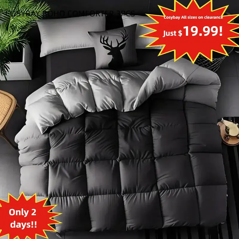 Cosybay Down Alternative Comforter Queen Size, (No Pillowcases, No Sheet), Soft Breathable Quilt with 4 Corner Tabs Machine W...