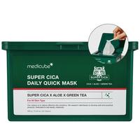 [Medicube Official] Super Cica Daily Quick Facial Masks (30 Sheets) - 60-Second Soothing & Hydrating Facial Mask with 88% Cic...