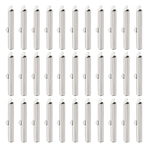 304 Stainless Steel Slide On End Clasp Tubes