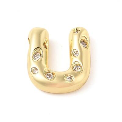 Brass Micro Pave Clear Cubic Zirconia Pendant
