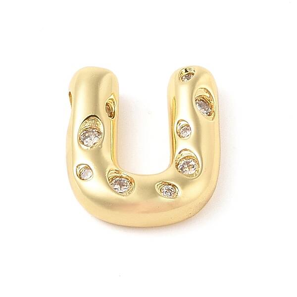 Brass Micro Pave Clear Cubic Zirconia Pendant