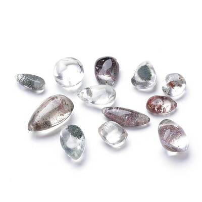 Natural Green Lodolite Quartz/Garden Quartz Pendants