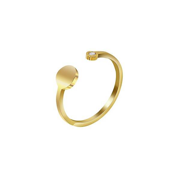 Stylish Adjustable Stainless Steel Flat Round Cuff Rings for Women