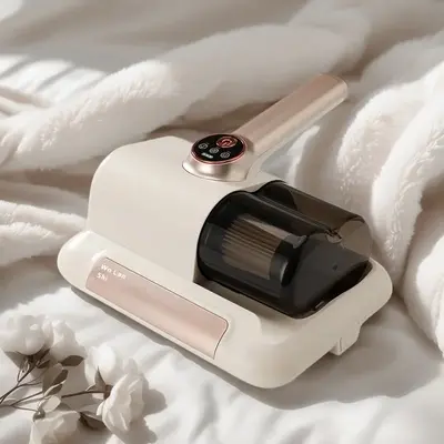 Bed vacuum cleaner, 13000Pa powerful suction, with two adjustable suction levels, dual-cup design, multiple fine filters, sui...