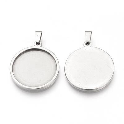 Non-Tarnish 304 Stainless Steel Pendant Cabochon Settings