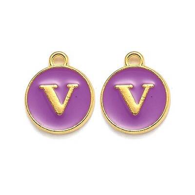 Golden Plated Alloy Enamel Charms