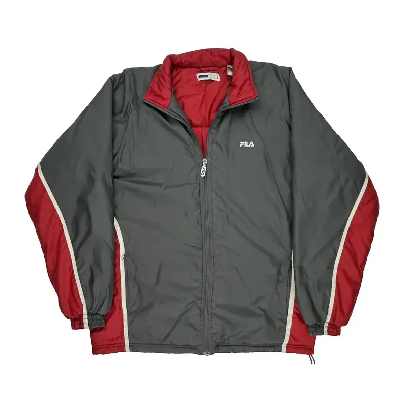 Fila Jacket - Large Grey Polyester | Size: large
