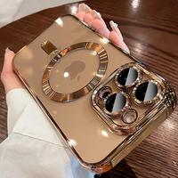 Fin For iPhone Series New Desert Gold Phone Case For iPhone 16 15 14 13 12 11 Pro Max Plus Clear Magsafe Magnetic Lens Protec...