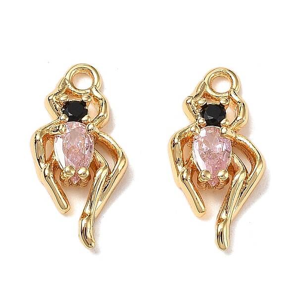 Brass Micro Pave Cubic Zirconia Pendants