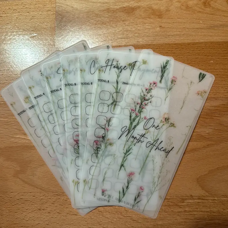 One Month Ahead Savings Challenge Trackers