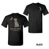 Local Boy Outfitters T-shirt - Cool Camouflage Dog Design, Perfect for Outdoor Adventures, Unisex