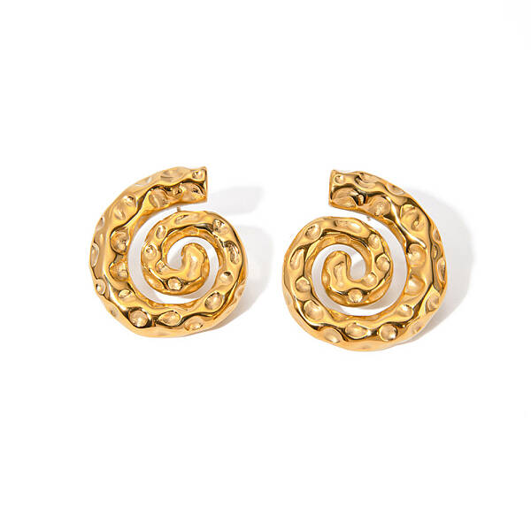 Brass Stud Earrings for Women
