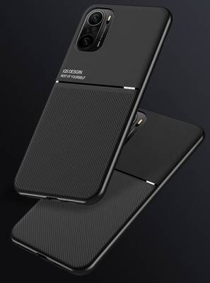 Anti-fall PU Leather Phone Case With Built-in Magnetic Plate For Car Mounts/Holders Xiaomi Bumber Cover