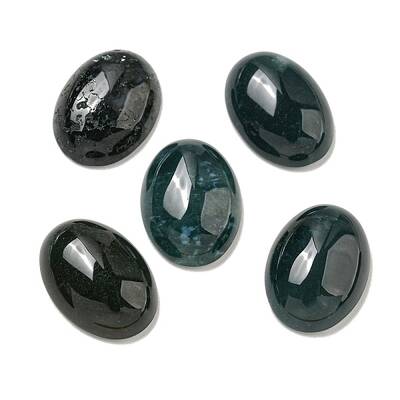 Natural Moss Agate Cabochons