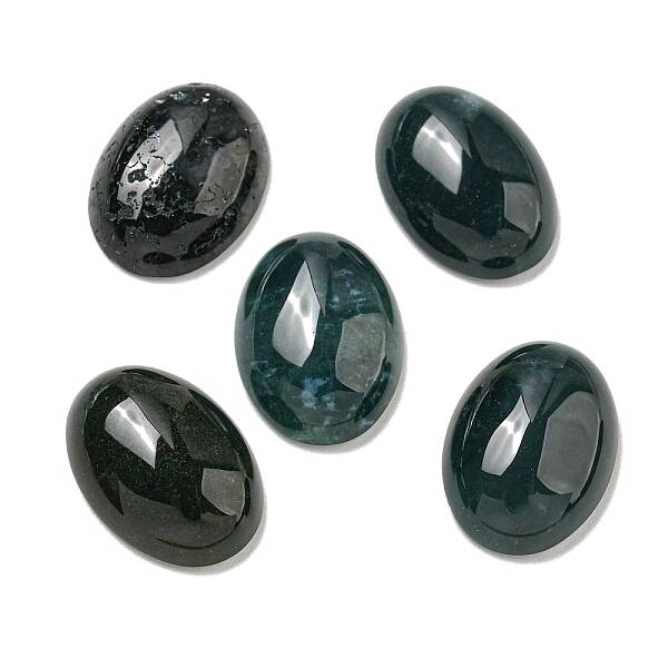 Natural Moss Agate Cabochons