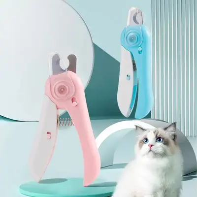 Pet Nail Clipper with LED Light, Rechargeable Pet Nail Trimmer, Comfortable and Effortless Grip, Pet Grooming Supplies for Do...