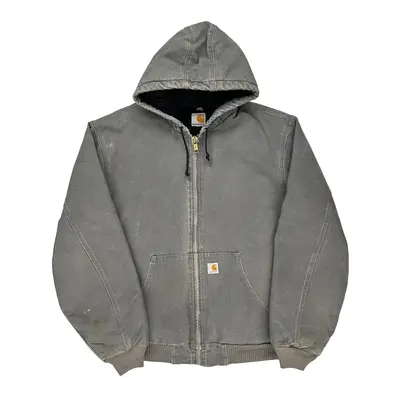 Made In The Usa Carhartt Tall Jacket - XL Grey Cotton Blend