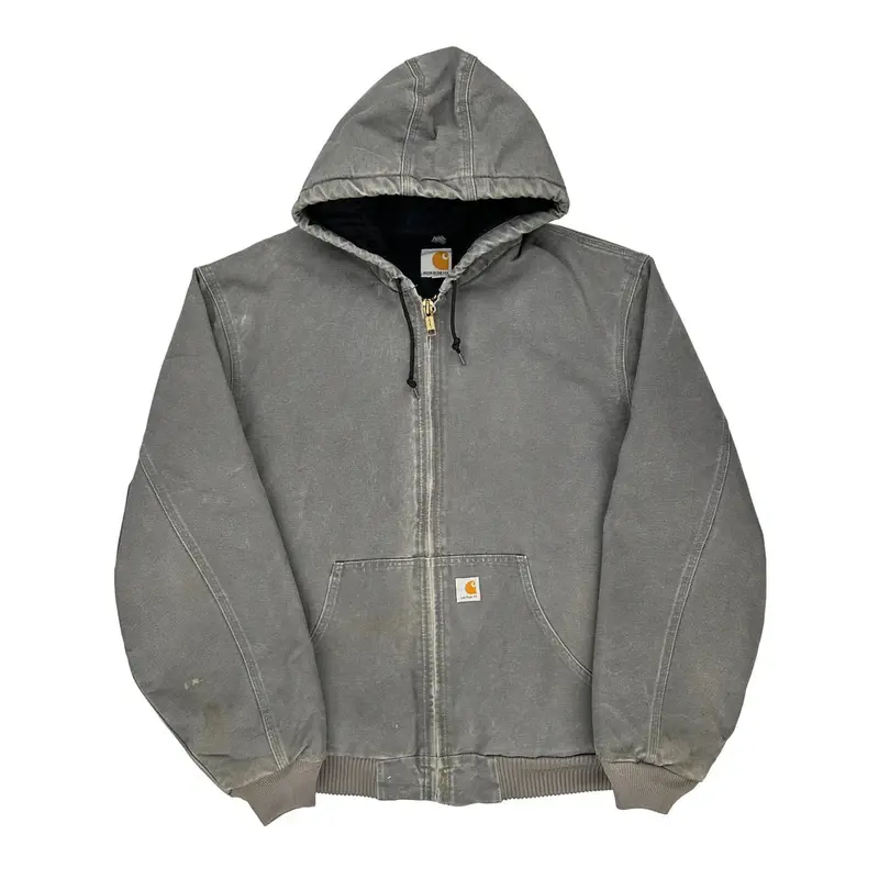 Made In The Usa Carhartt Tall Jacket - XL Grey Cotton Blend