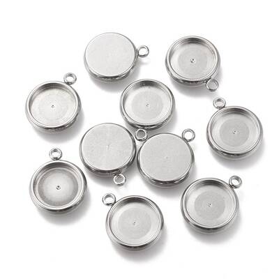 Non-Tarnish 304 Stainless Steel Pendant Cabochon Settings