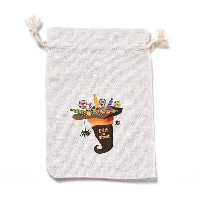 Halloween Cotton Cloth Storage Pouches