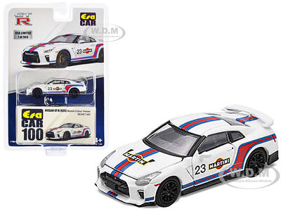 Nissan GT-R (R35) 23 White with Blue and Red Stripes \