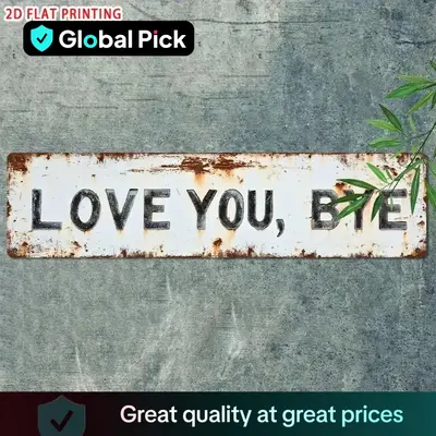 Vintage Style Metal Sign Wall Decor with Letter Pattern, Decorative Wall Art Decor for Home, Bar, Cafe & Garage Decor, Home D...