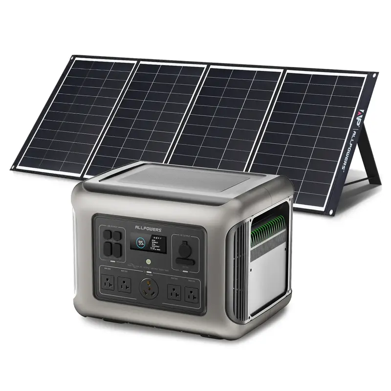 ALLPOWERS Solar Generator Kit 2500W Power Station 200W Solar Panel
