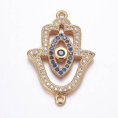 Brass Micro Pave Cubic Zirconia Links