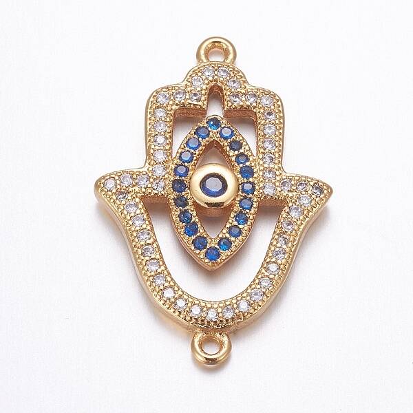 Brass Micro Pave Cubic Zirconia Links