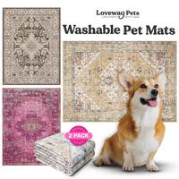 Lovewag Washable Dog Pads pack of 2, Eco-Friendly and Leak-Proof Design, Multi Design Option: Caramel Creme, Mystic Fuchsia, ...