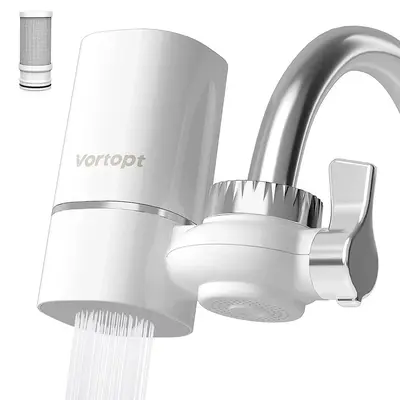 Vortopt NSF Certified Faucet Water Filter - Helps to reduce skin redness, irritation and acne - Water Purifier for Faucet, 40...
