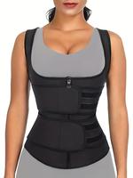 Women's Adjustable Waist Trainer Vest, 2-belted Waist Shapewear Top, Sports Fitness Yoga Running Vest, Please Purchase A Size...