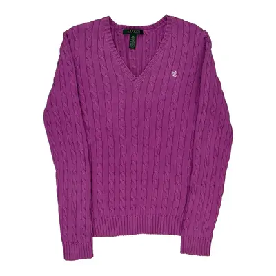 Ralph Lauren Jumper - XS Purple Cotton