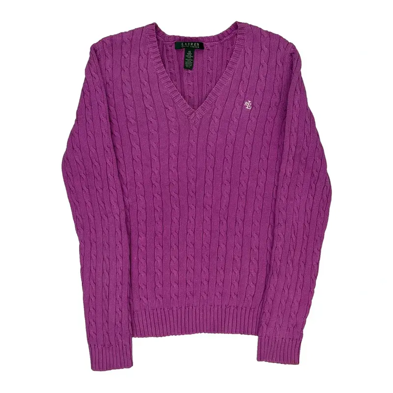 Ralph Lauren Jumper - XS Purple Cotton