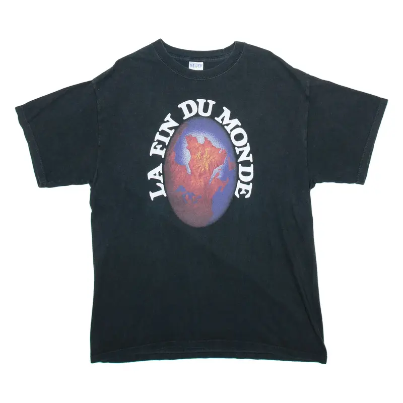 M&O KNITS La Fin Du Monde Mens T-Shirt Black L