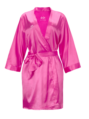 [US Only] UNice Exclusive Pink Silk Robe Intimate Lingerie Nightgown Sexy Nightwear