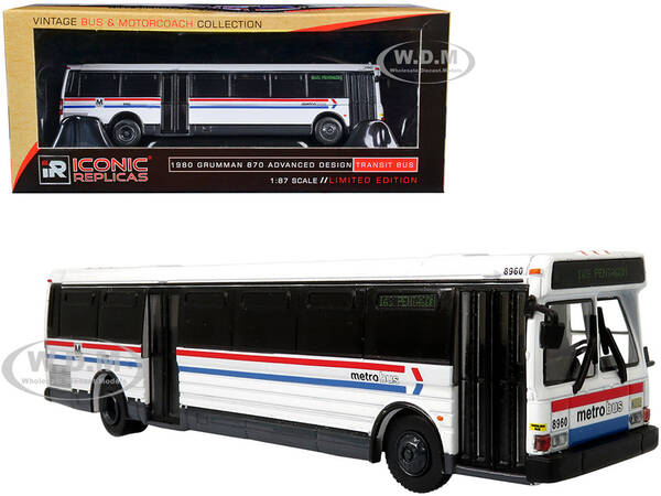 1980 Grumman 870 Advanced Design Transit Bus WMATA (Washington Metropolitan Area Transit Authority) Metro Bus 16S Pentagon ...