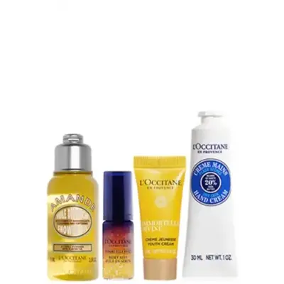 Set L'occitane Immortelle Serum 5ml Divine Cream Shower Oil 75ml