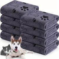 Pet Bath Towel, 4 Counts/set Quick Drying Soft Absorbent Pet Towel, Pet Grooming Towel, Dog & Cat Bath Accessories